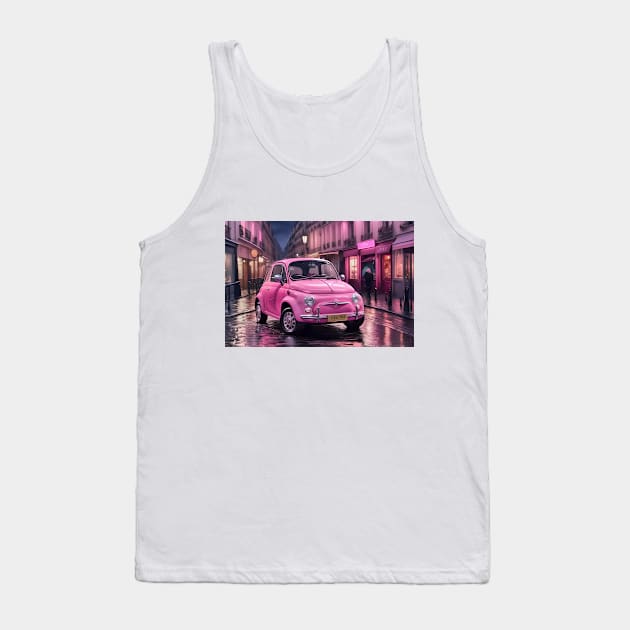 Pink Fiat 500 Tank Top by DeVerviers